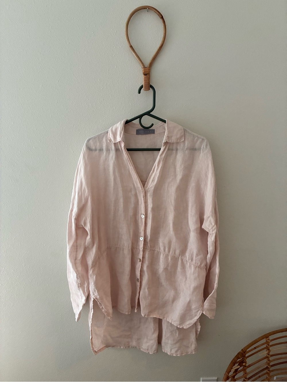 CP Shades Blush Pink Linen Nyland Tunic Shirt